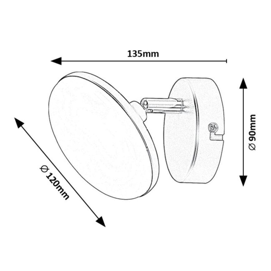 Rabalux - LED Stenska svetilka LED/4W/230V 3000K črna