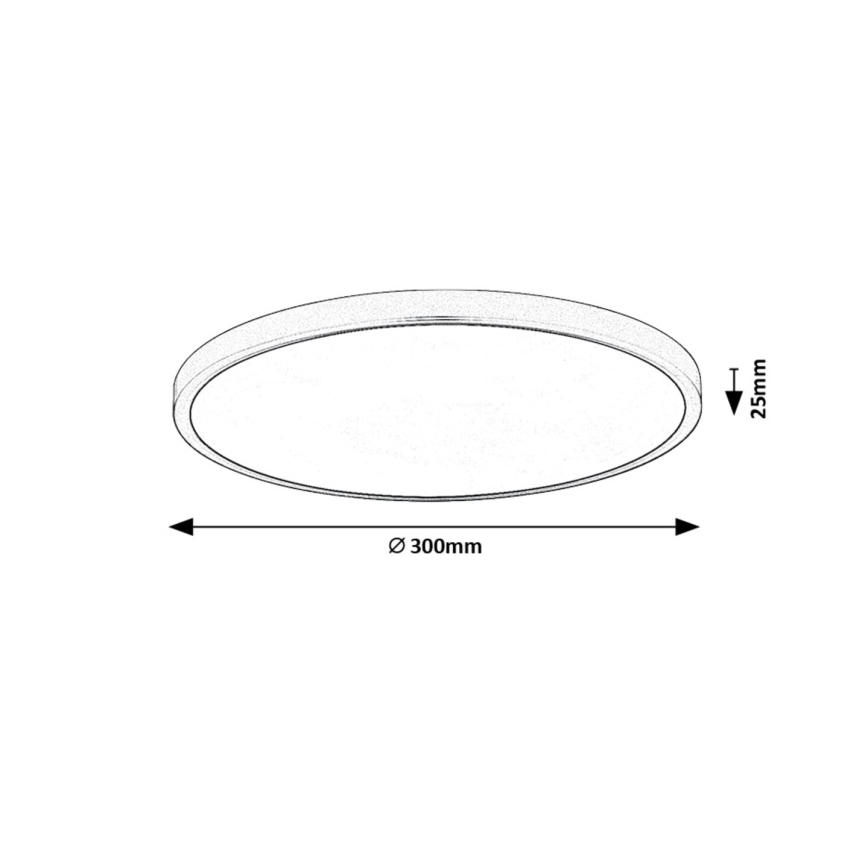 Rabalux - LED Stropna svetilka LED/24W/230V 4000K pr. 30 cm črna