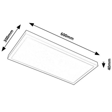 Rabalux - LED Nadgradni panel LED/24W/230V 4000K 60x30 cm