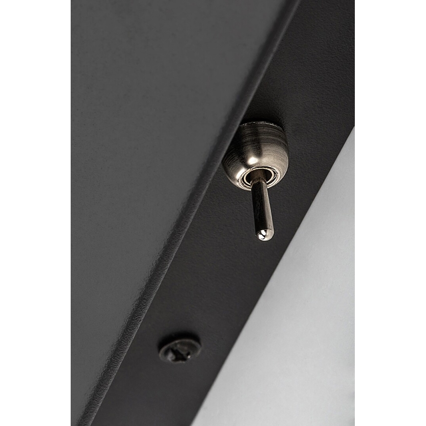 Rabalux - Stenska svetilka s polico in USB port 1xGU10/25W/230V črna