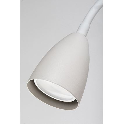 Rabalux - Stenska svetilka s polico in USB port 1xGU10/25W/230V bela