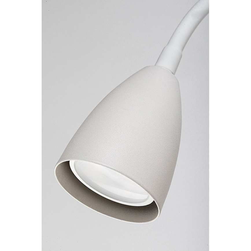 Rabalux - Stenska svetilka s polico in USB port 1xGU10/25W/230V bela