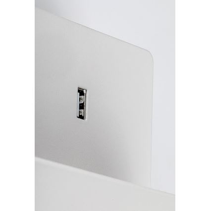 Rabalux - Stenska svetilka s polico in USB port 1xGU10/25W/230V bela