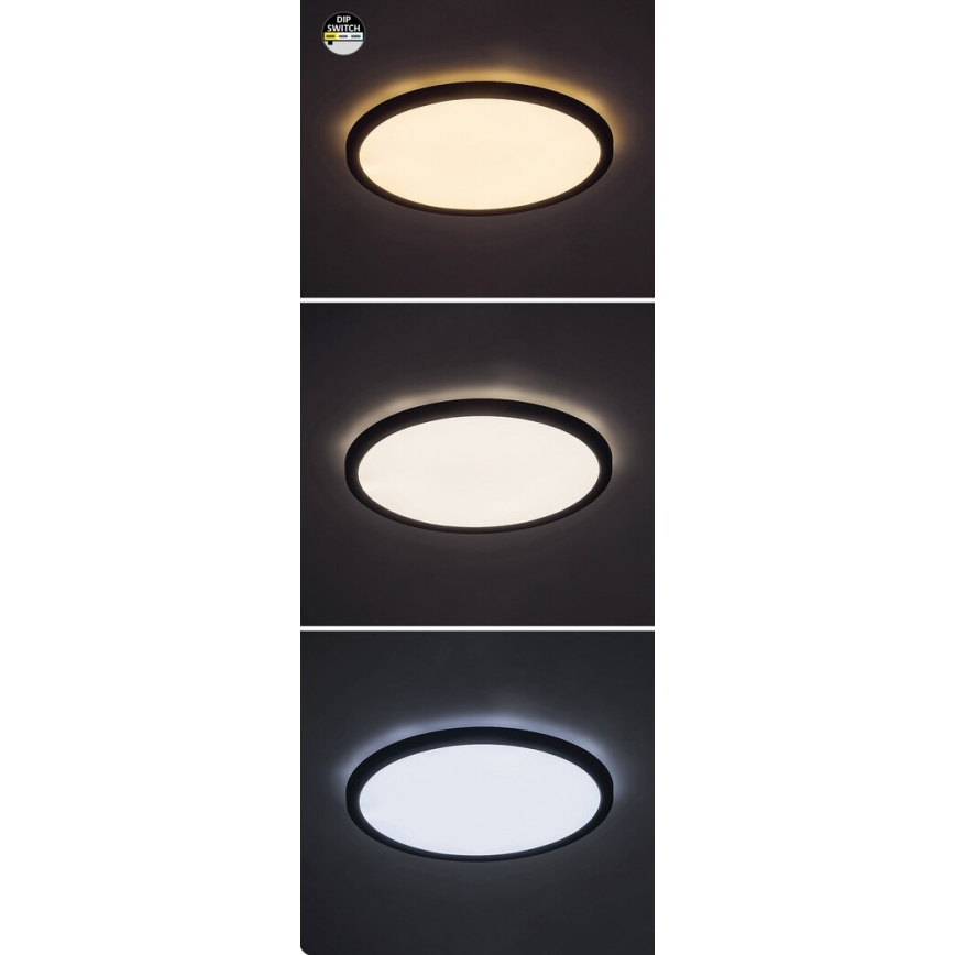 Rabalux - LED Stropna svetilka LED/36W/230V 3000/4000/6000K pr. 40 cm črna