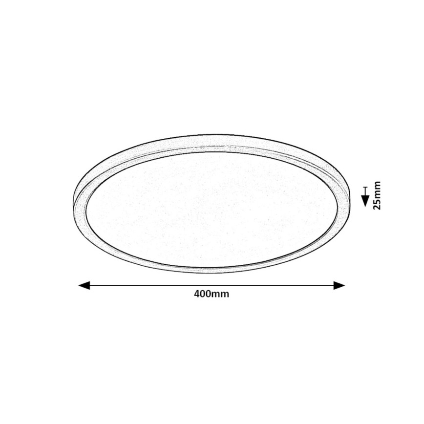 Rabalux - LED Stropna svetilka LED/36W/230V 3000/4000/6000K pr. 40 cm črna