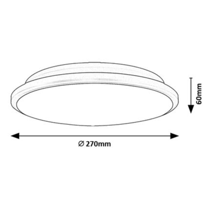 Rabalux - LED Stropna svetilka LED/18W/230V 3000K črna 27 cm