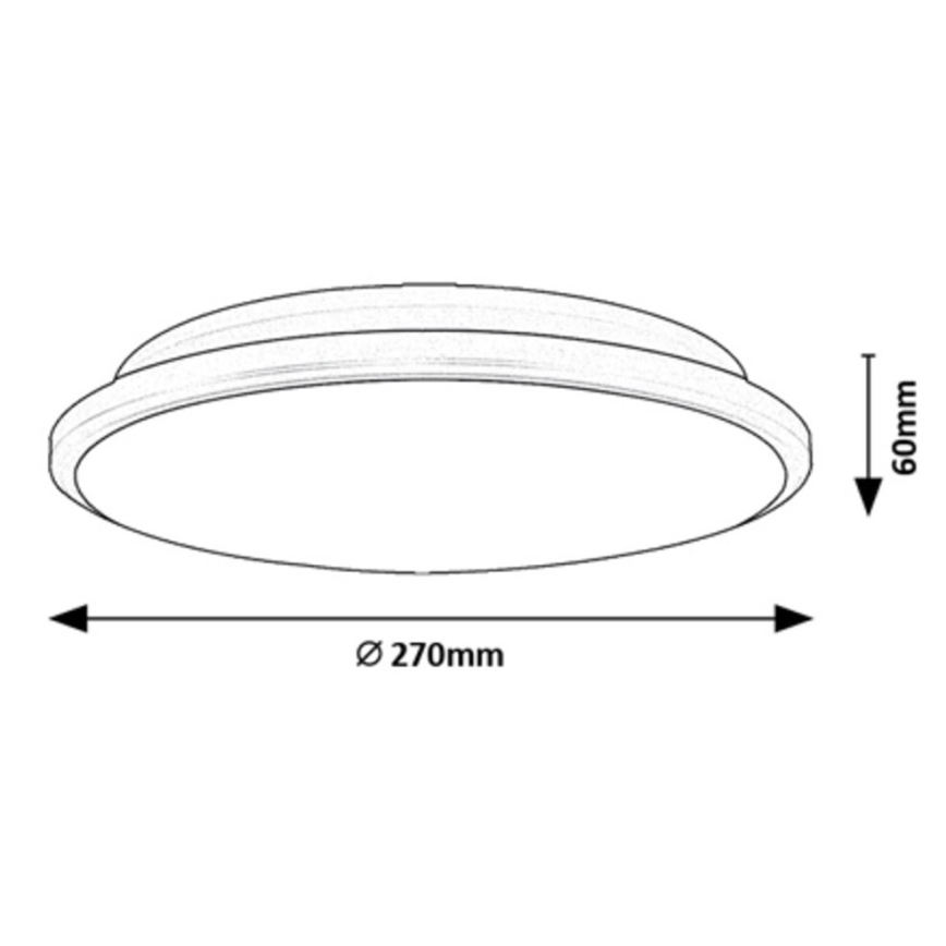 Rabalux - LED Stropna svetilka LED/18W/230V 3000K črna 27 cm