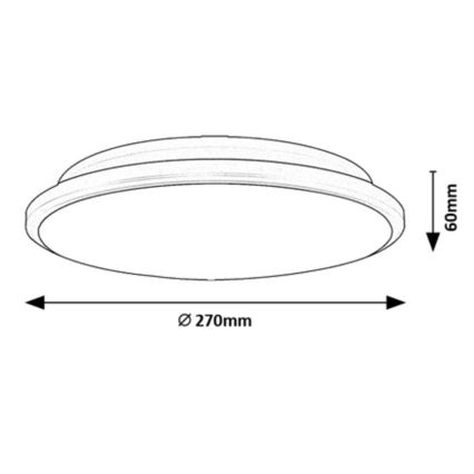 Rabalux - LED Stropna svetilka LED/18W/230V 4000K srebrna 27 cm