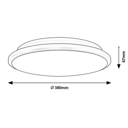 Rabalux - LED Stropna svetilka LED/24W/230V 3000K črna 38 cm