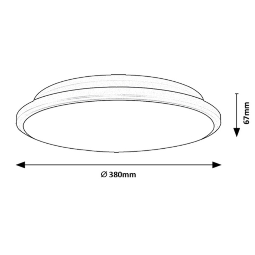 Rabalux - LED Stropna svetilka LED/24W/230V 3000K črna 38 cm