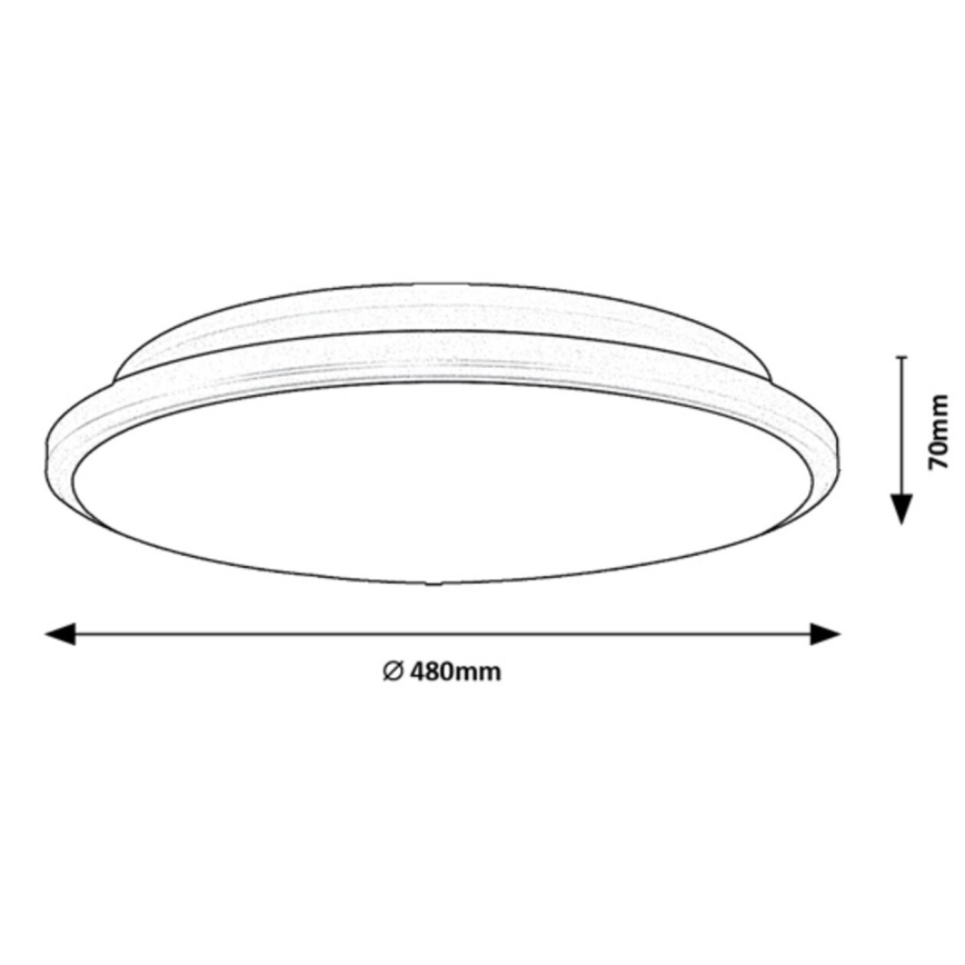 Rabalux - LED Stropna svetilka LED/45W/230V 4000K srebrna 48 cm