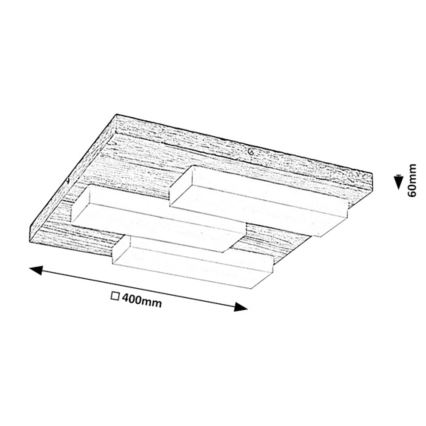 Rabalux - LED Stropna svetilka LED/30W/230V 3000K hrast