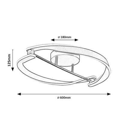 Rabalux - LED stropna svetilka, 40 W, 230 V, 3000 K, premer 60 cm