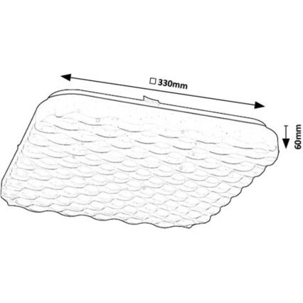 Rabalux - LED Stropna svetilka LED/24W/230V 4000K 33x33 cm