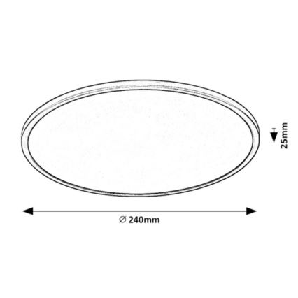 Rabalux - LED Zatemnitvena stropna svetilka LED/15W/230V 3000K 24 cm