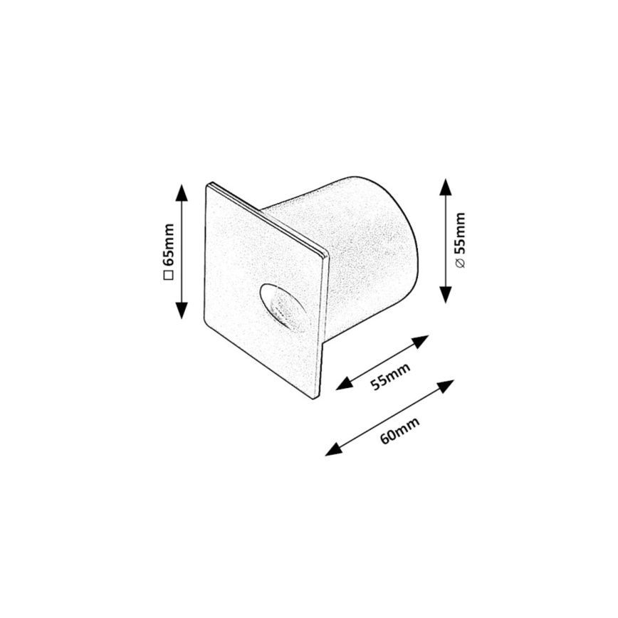 Rabalux - LED Zunanja stopniščna svetilka LED/3W/230V IP54 3000K črna