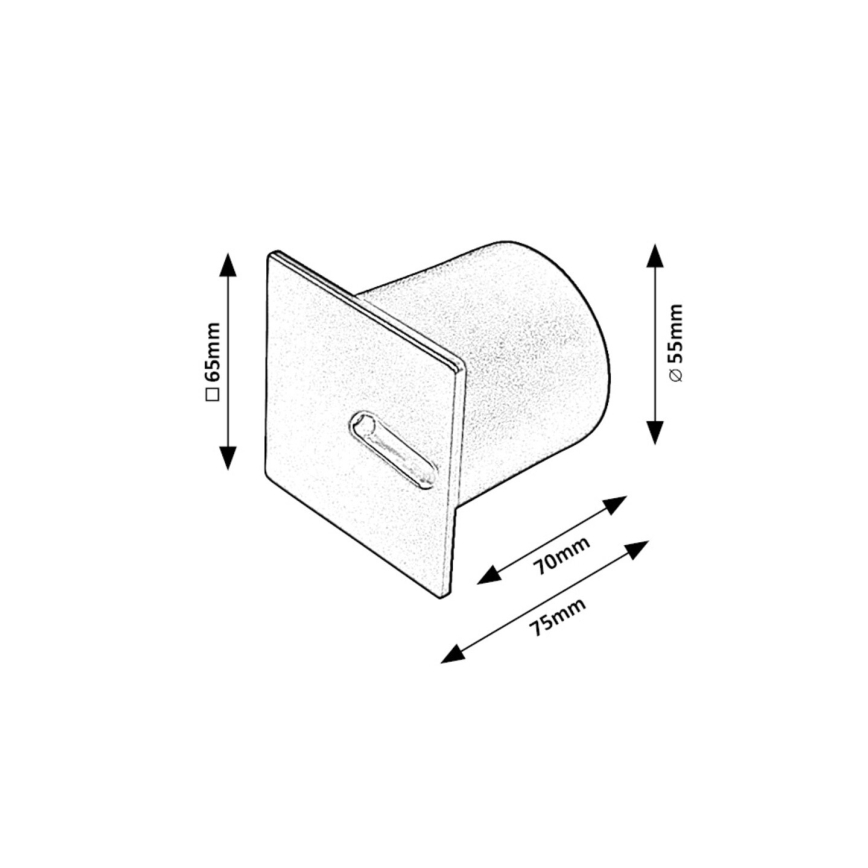 Rabalux - LED Stopniščna svetilka LED/3W/230V 3000K črna