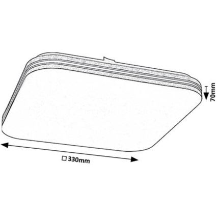 Rabalux - LED Stropna svetilka LED/18W/230V 4000K 33x33 cm