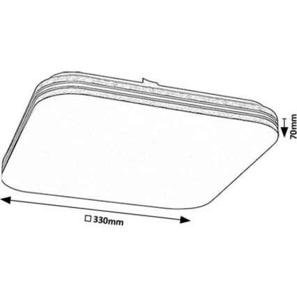 Rabalux - LED Stropna svetilka LED/18W/230V 4000K 33x33 cm