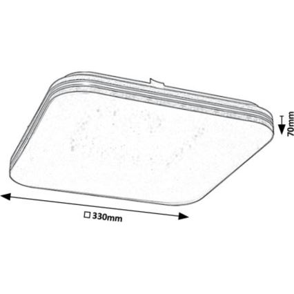 Rabalux - LED Stropna svetilka LED/18W/230V 3000K 33x33 cm