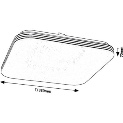 Rabalux - LED Stropna svetilka LED/18W/230V 4000K 33x33 cm