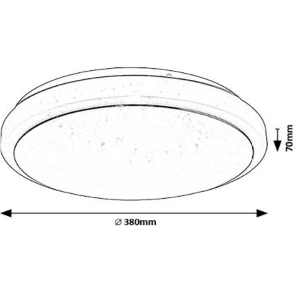 Rabalux - LED Stropna svetilka LED/24W/230V 3000K pr. 38 cm