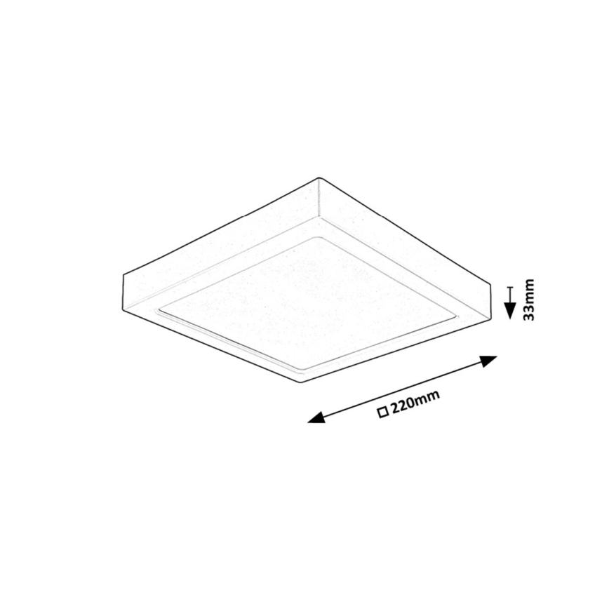 Rabalux - LED Stropna svetilka LED/24W/230V 4000K 22x22 cm bela