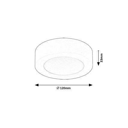 Rabalux - LED Stropna svetilka LED/7W/230V 4000K pr. 12 cm črna