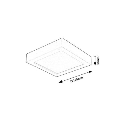 Rabalux - LED Stropna svetilka LED/15W/230V 4000K 16x16 cm črna