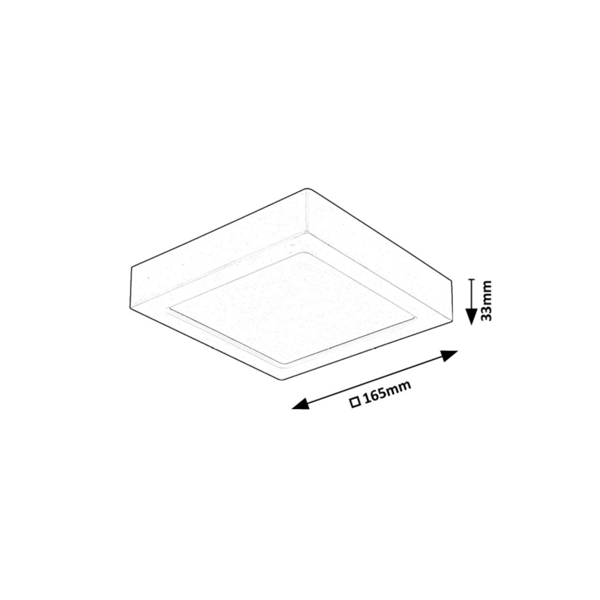Rabalux - LED Stropna svetilka LED/15W/230V 4000K 16x16 cm črna
