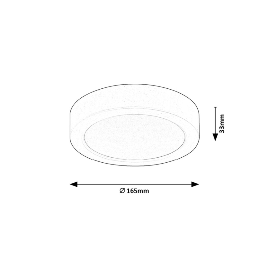 Rabalux - LED Stropna svetilka LED/15W/230V 3000K pr. 16 cm črna