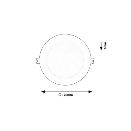 Rabalux - LED Vgradna svetilka LED/12W/230V 3000K pr. 17 cm bela