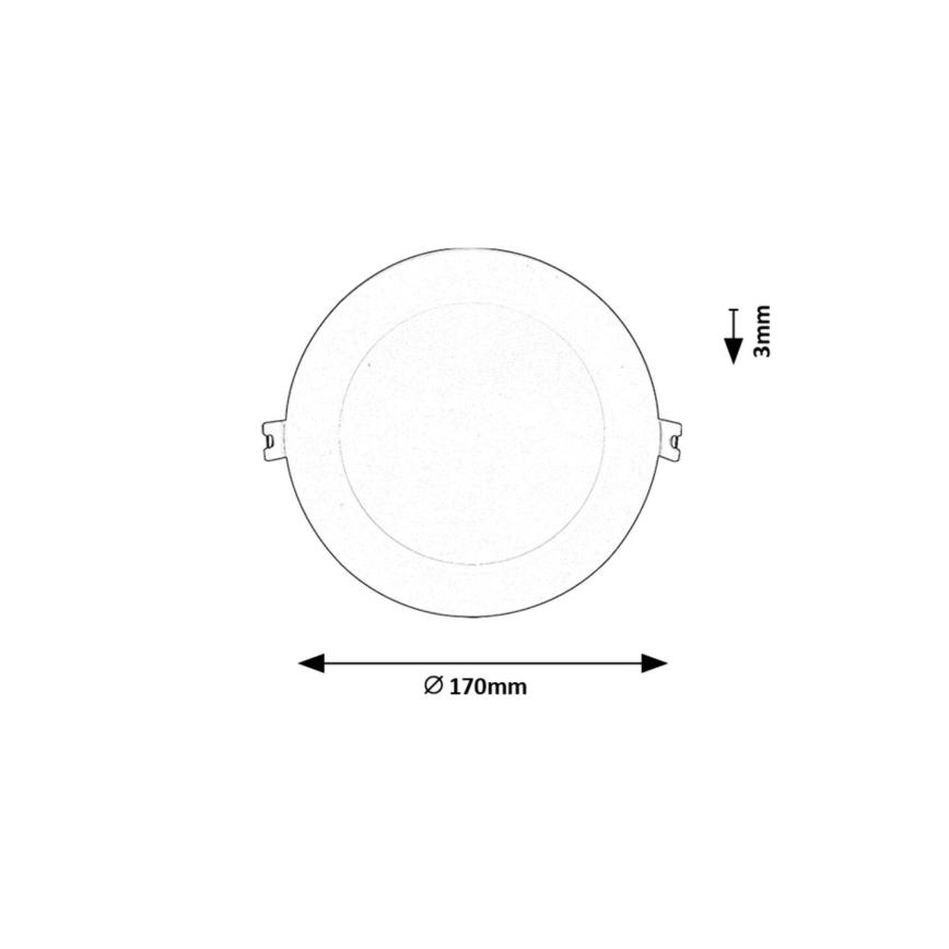 Rabalux - LED Vgradna svetilka LED/12W/230V 3000K pr. 17 cm bela