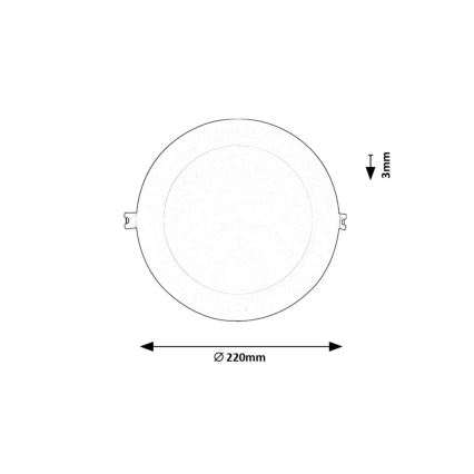 Rabalux - LED Vgradna svetilka LED/18W/230V 3000K pr. 22 cm bela