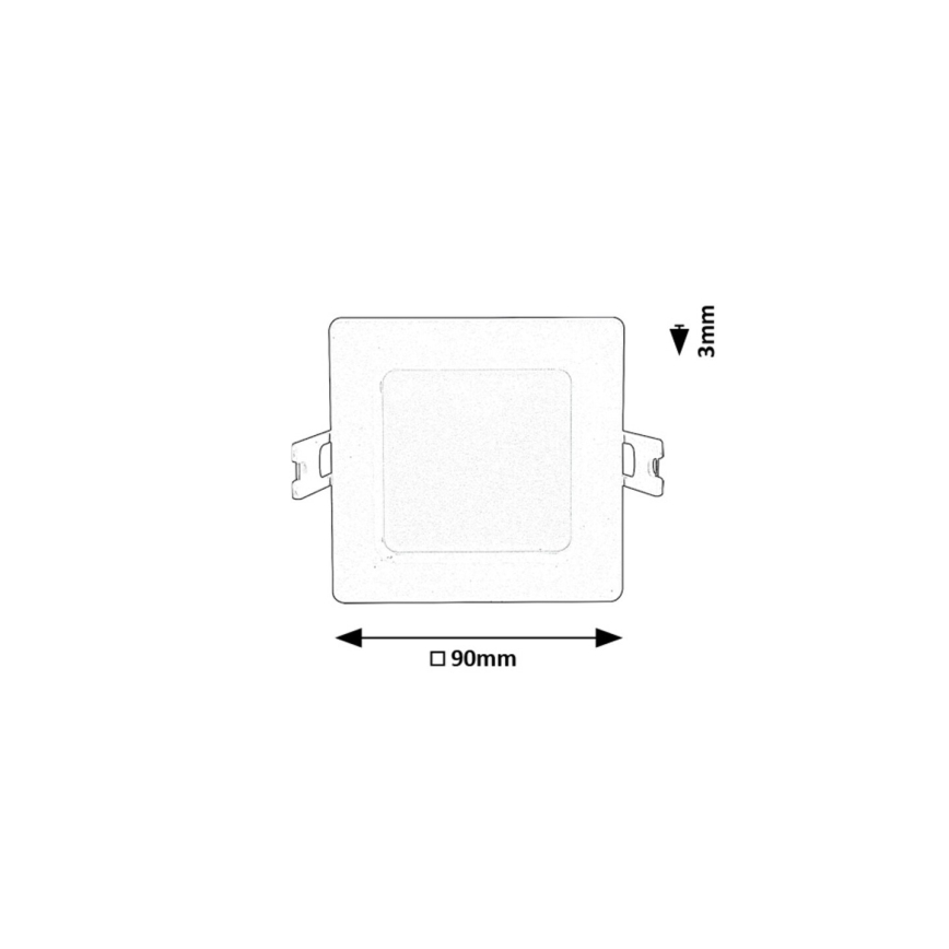 Rabalux - LED Vgradna svetilka LED/3W/230V 3000K 9x9 cm bela