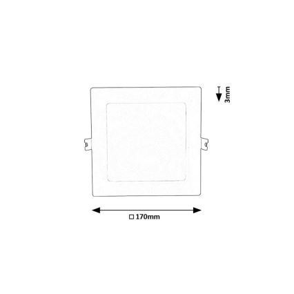 Rabalux - LED Vgradna svetilka LED/12W/230V 3000K 17x17 cm bela