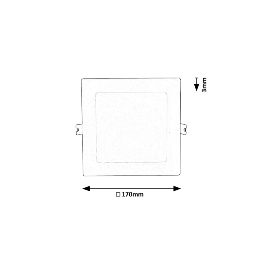 Rabalux - LED Vgradna svetilka LED/12W/230V 3000K 17x17 cm bela