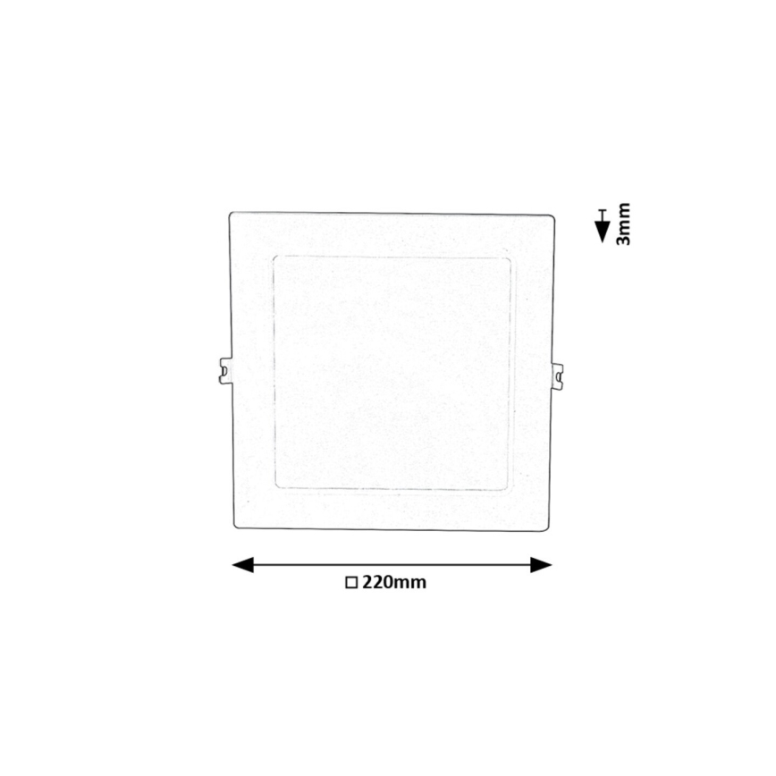 Rabalux - LED Vgradna svetilka LED/18W/230V 22x22 cm bela