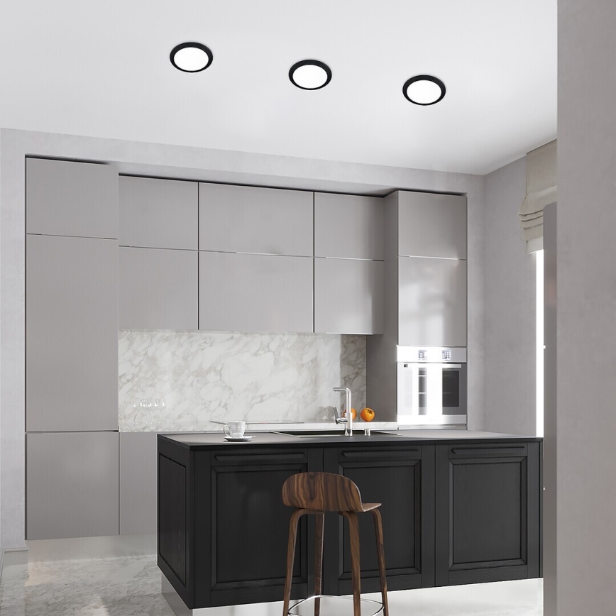 Rabalux - LED Vgradna svetilka LED/3W/230V pr. 9 cm črna