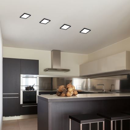 Rabalux - LED Vgradna svetilka LED/6W/230V 12x12 cm črna