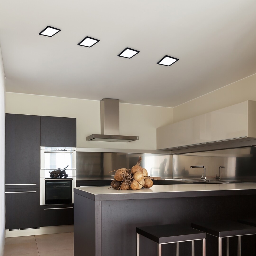 Rabalux - LED Vgradna svetilka LED/6W/230V 12x12 cm črna