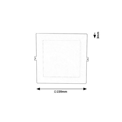 Rabalux - LED Vgradna svetilka LED/18W/230V 22x22 cm bela