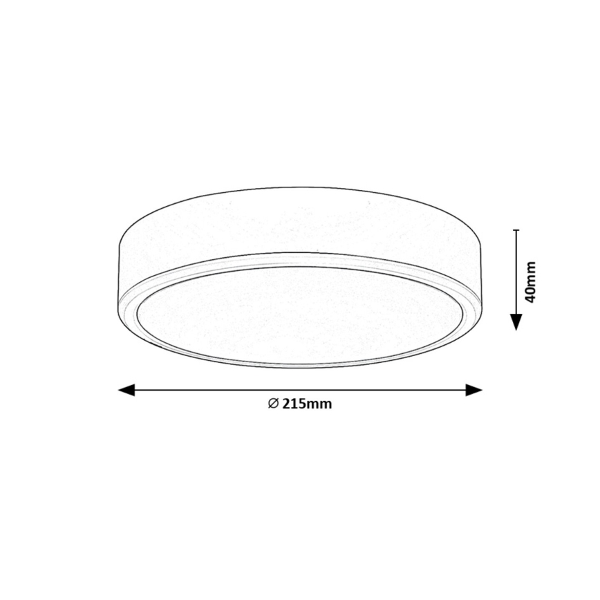 Rabalux - LED Stropna svetilka LED/22W/230V 3000/4000/6000K pr. 21 cm bela
