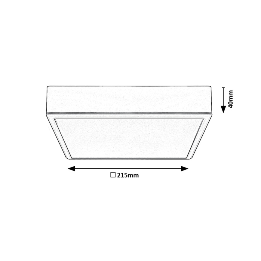Rabalux - LED Stropna svetilka LED/22W/230V 3000/4000/6000K 21x21 cm bela