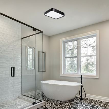 Rabalux - LED Kopalniška stropna svetilka LED/18W/230V IP44 4000K 25x25 cm črna