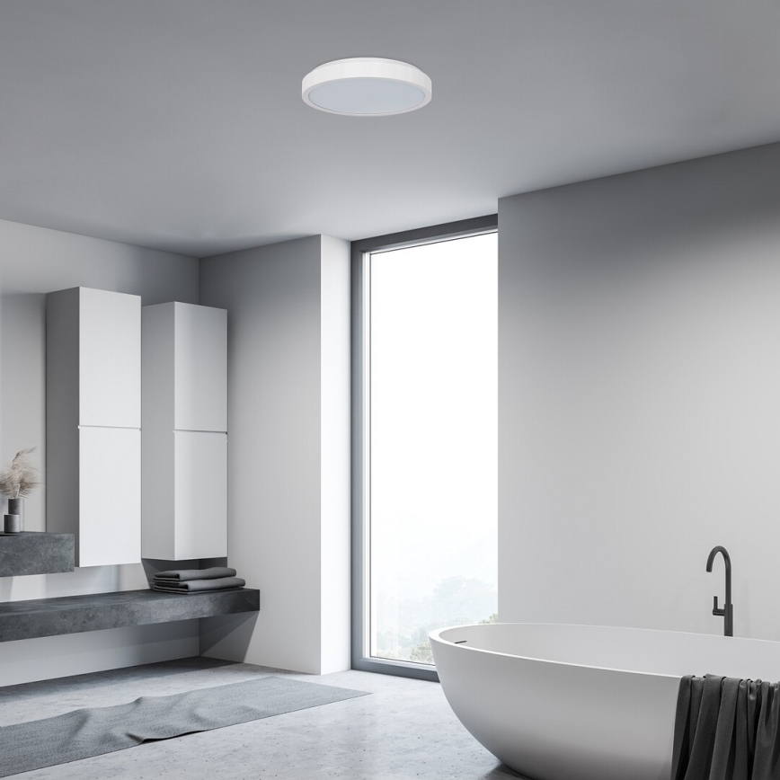 Rabalux - LED Kopalniška stropna svetilka LED/18W/230V IP44 4000K pr. 25 cm bela