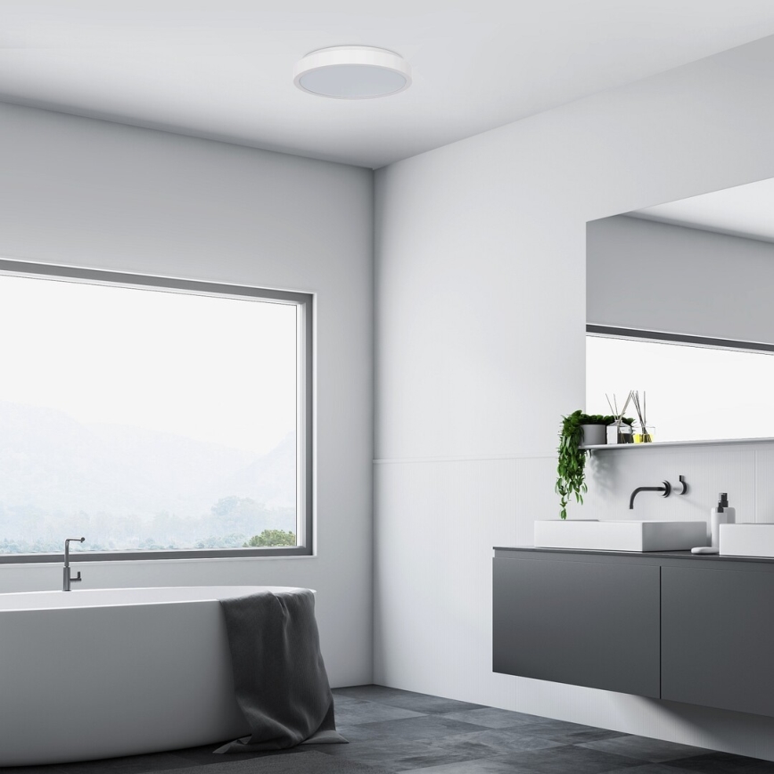 Rabalux - LED Kopalniška stropna svetilka LED/36W/230V IP44 4000K pr. 35 cm bela