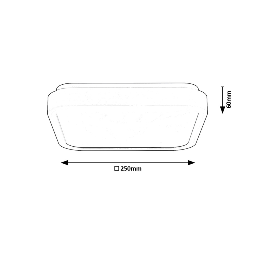 Rabalux - LED Kopalniška stropna svetilka LED/18W/230V IP44 4000K 25x25 cm bela