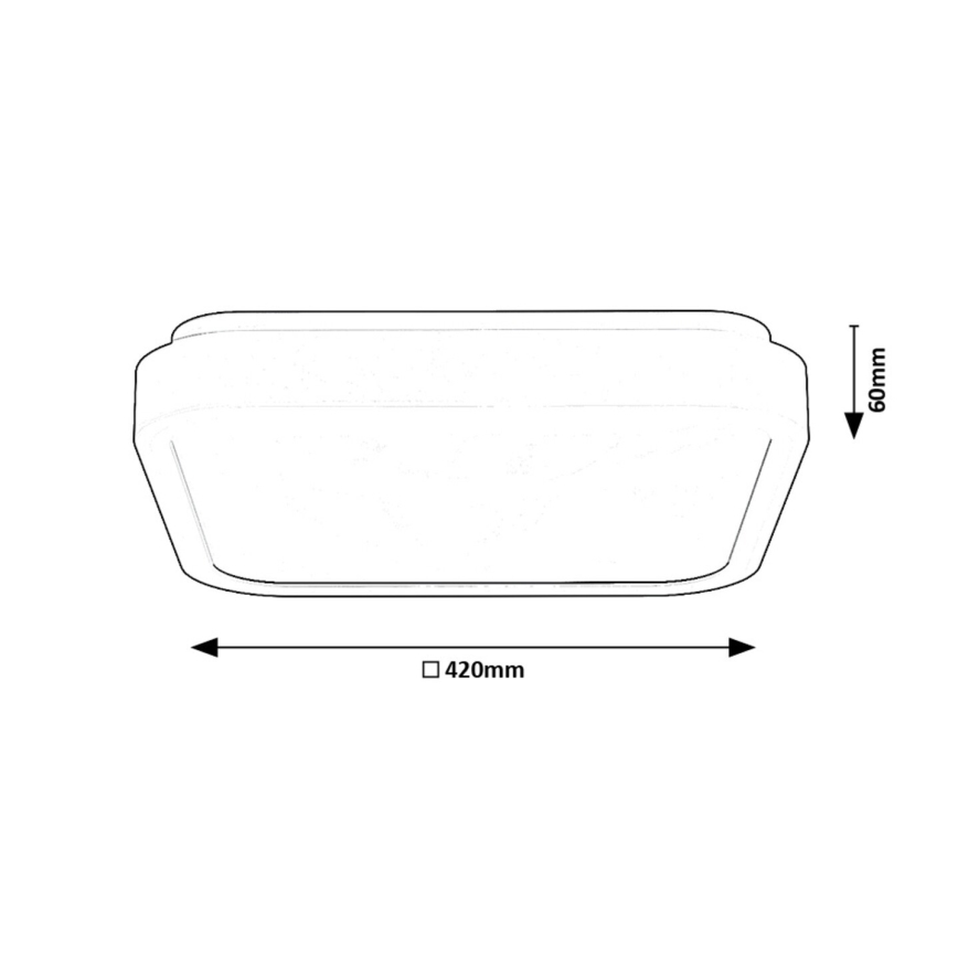 Rabalux - LED Kopalniška stropna svetilka LED/48W/230V IP44 4000K 42x42 cm bela