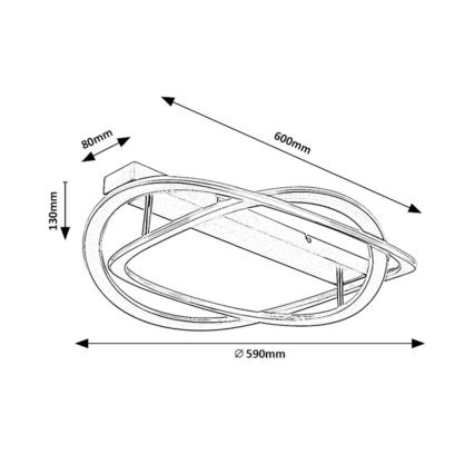 Rabalux - LED stropna svetilka LED/72W/230V 3000K premer 59 cm